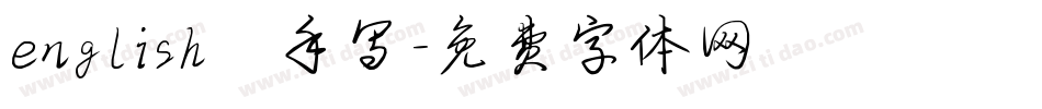 english 手写字体转换